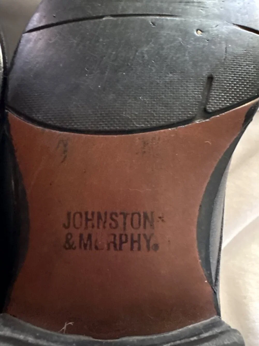 Johnston & Murphy Mens Black Leather Oxford Dress Shoes Size 10.5 M